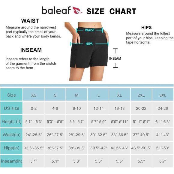 🆕Women's Black Polyester Quick Dry High Waisted Swim Board Shorts UPF 50+ Liner - Picture 6 of 7